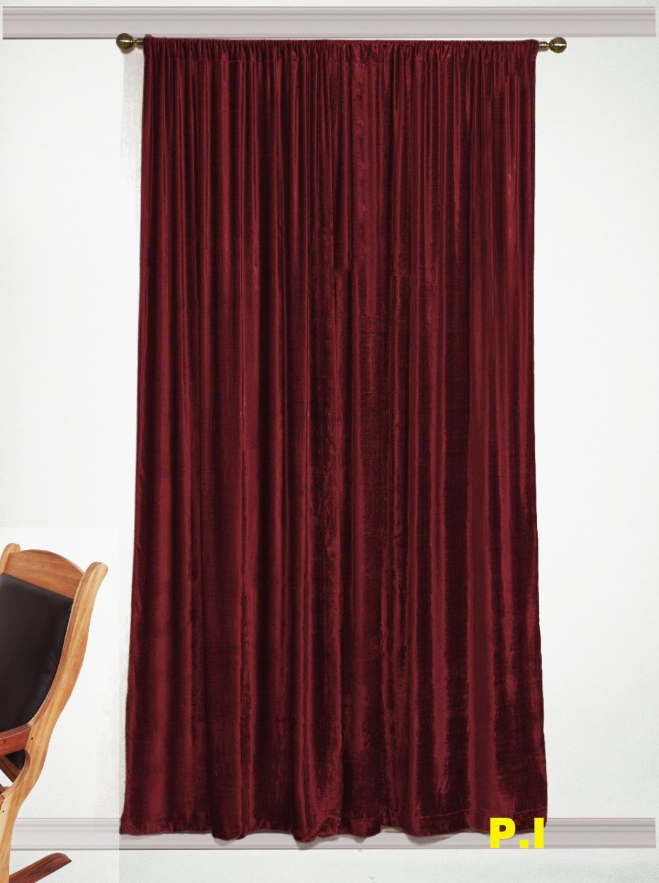 New Blackout 100% Cotton Velvet Curtain Single lined Panel