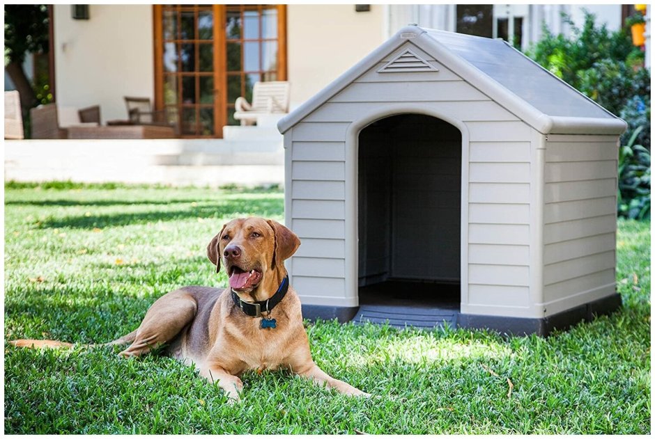 Собачья будка Keter Dog House 99x99x95 см пластик