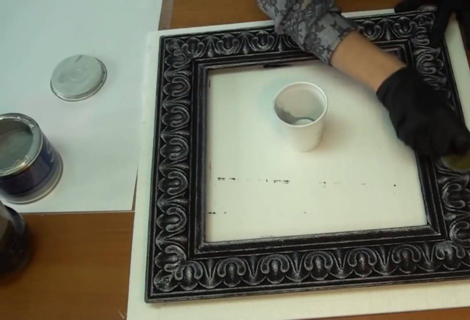 Рама для зеркала из потолочного плинтуса
