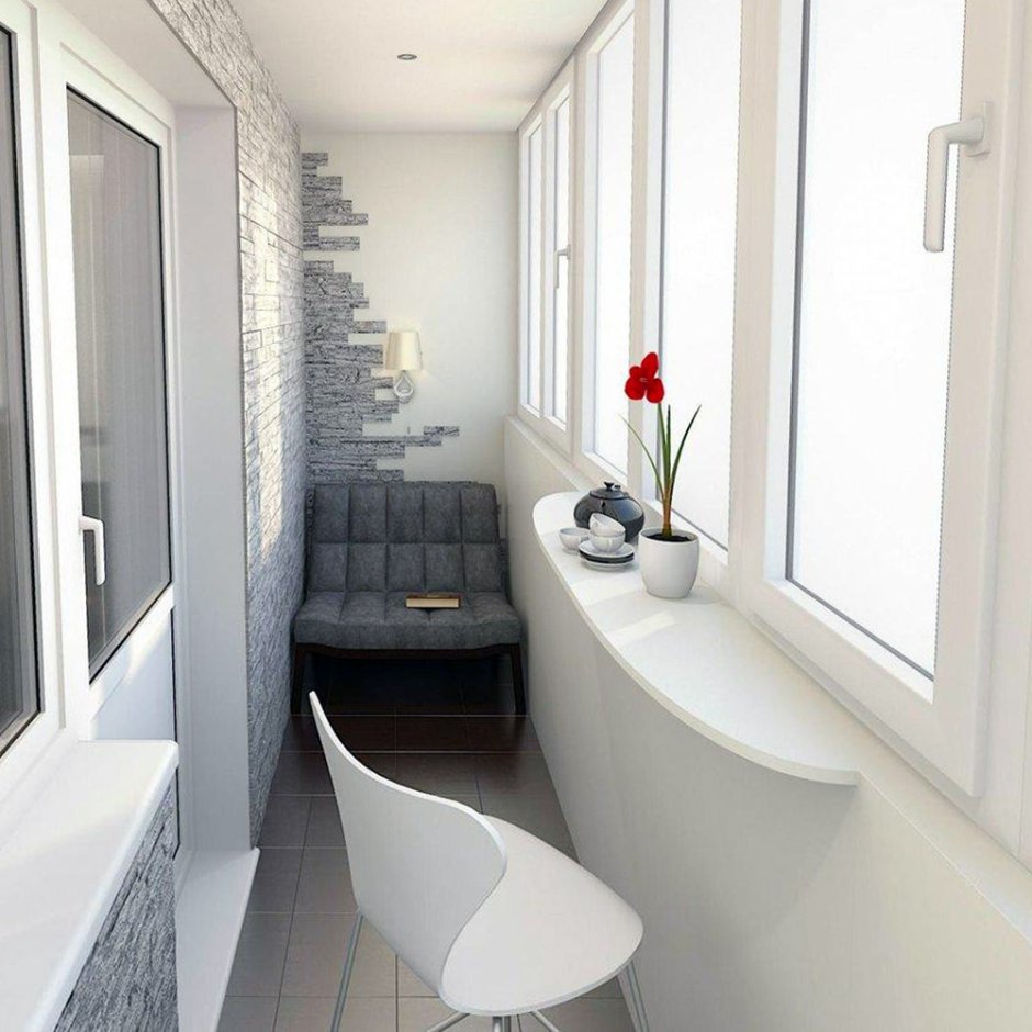 Отделка балкона