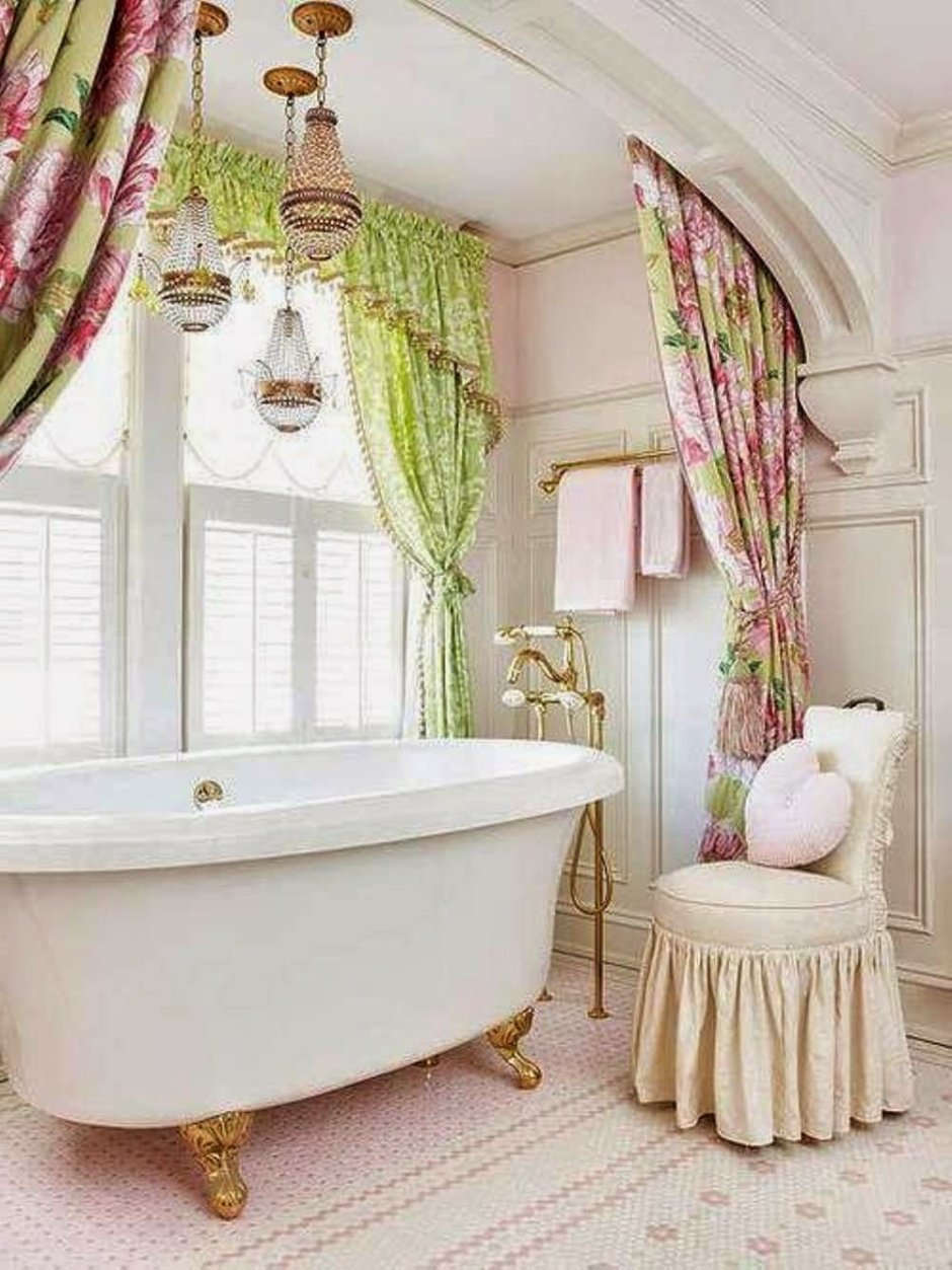 Стиль Shabby Chic ванная