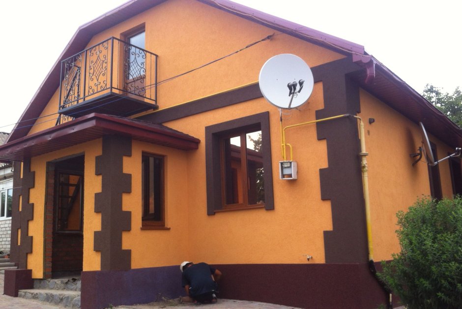 Фасады домов короед цвета