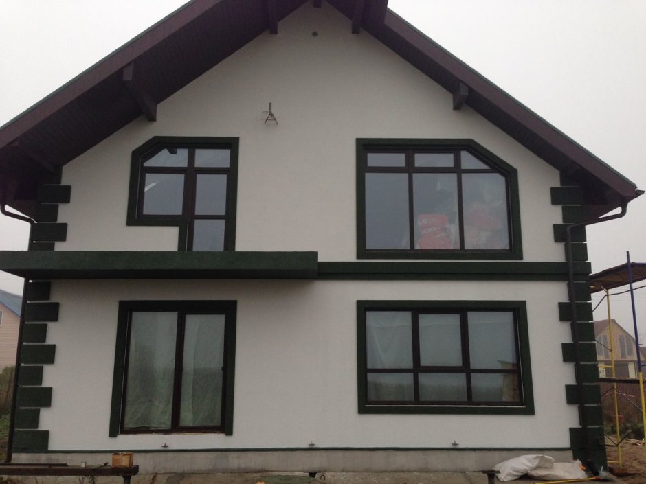 Фасады домов из штукатурки