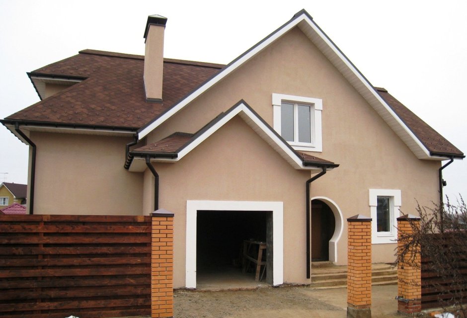 Отделка фасада штукатуркой