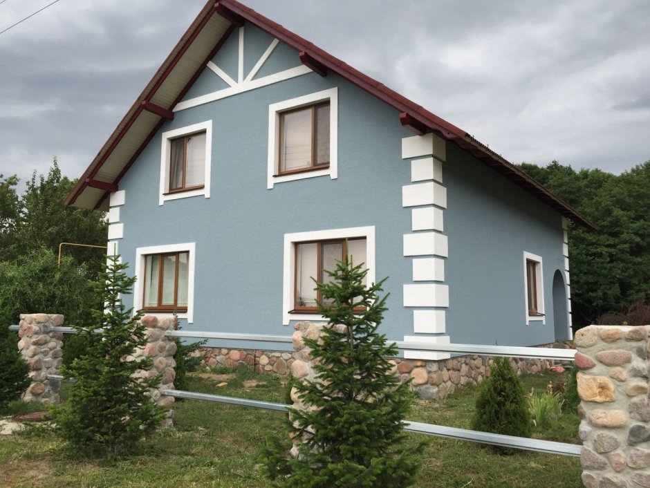 Отделка фасада штукатуркой