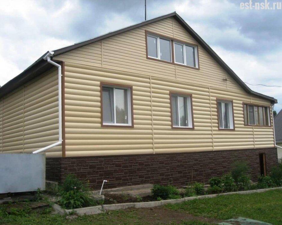 Сайдинг металлический бревно RAL 1015