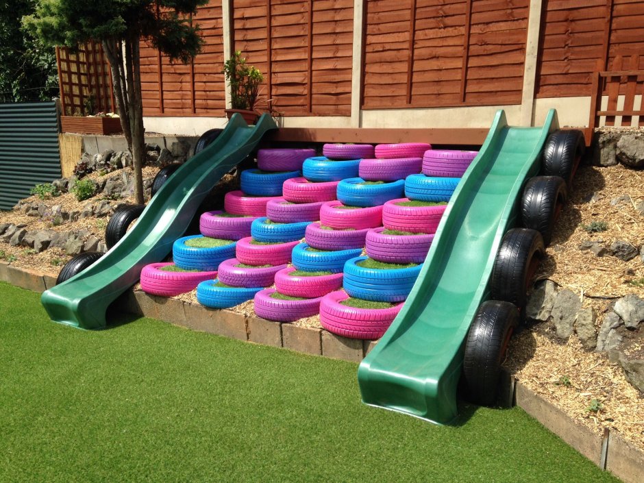 Homemade Tire Playground Equipment