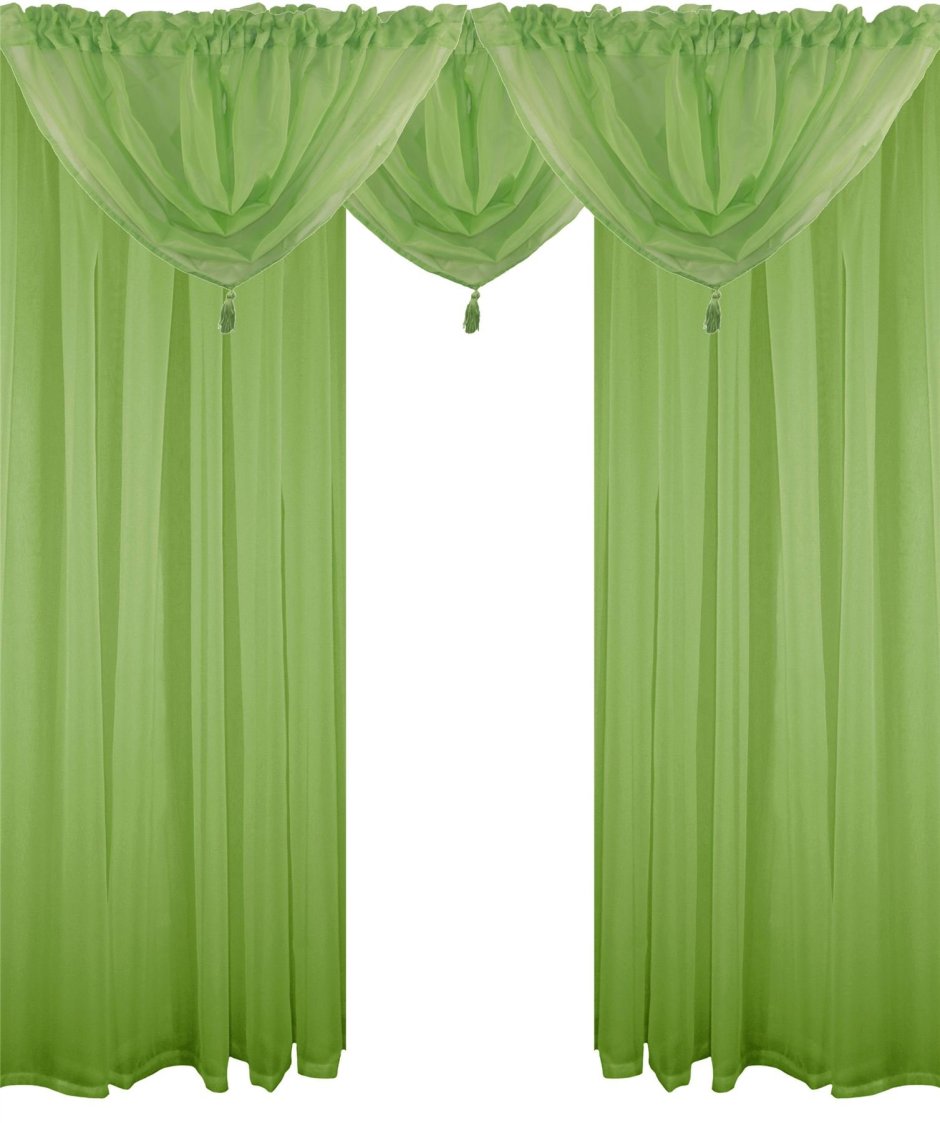 Зеленые шторы фон