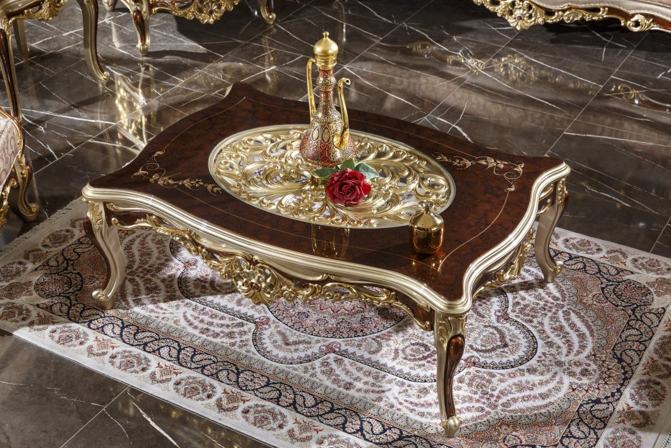 Столик журнальный Венеция белая (Venezia bianсo Oro)