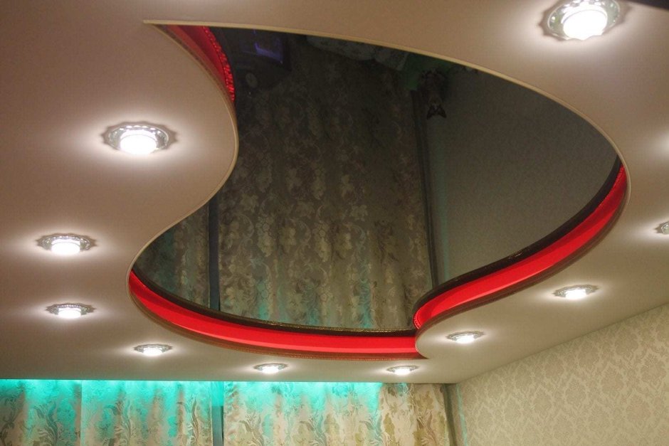 Многоуровневые натяжные потолки с подсветкой