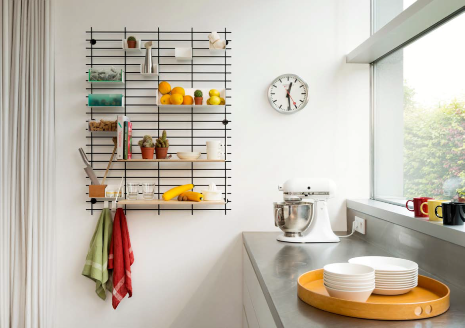 Acrylic & Brass Modular Wall Organization collection.