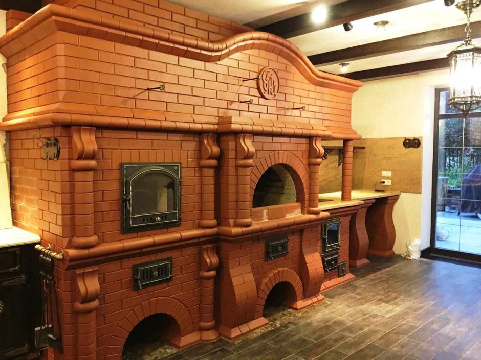 Красивые печки из кирпича