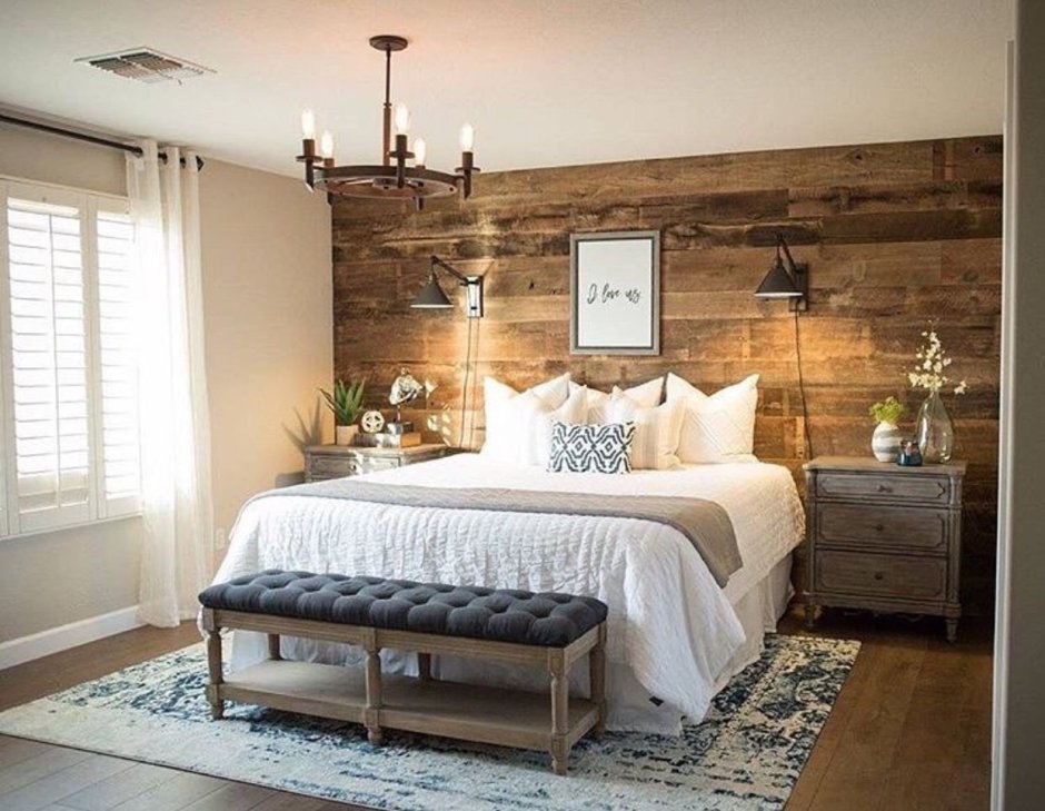 Rustic Wood Decor спальня