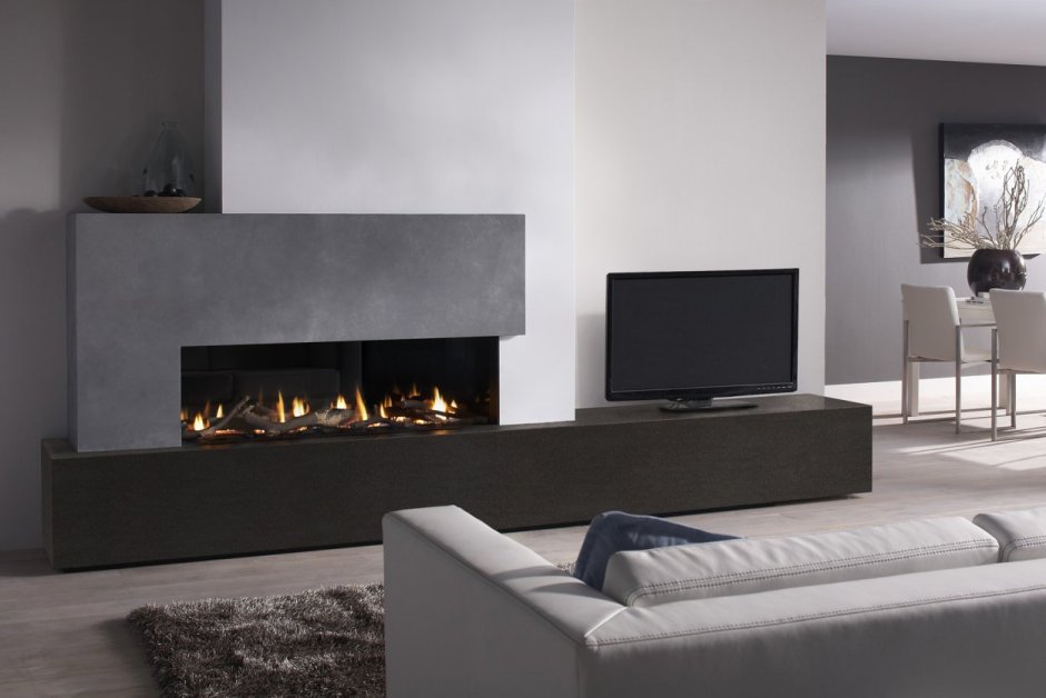 Газовая топка Stovax riva2 530 designio2 Glass Gas Fires balanced Flue