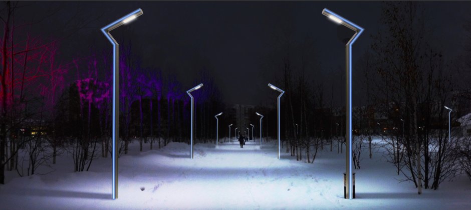Уличное освещение на Столбах