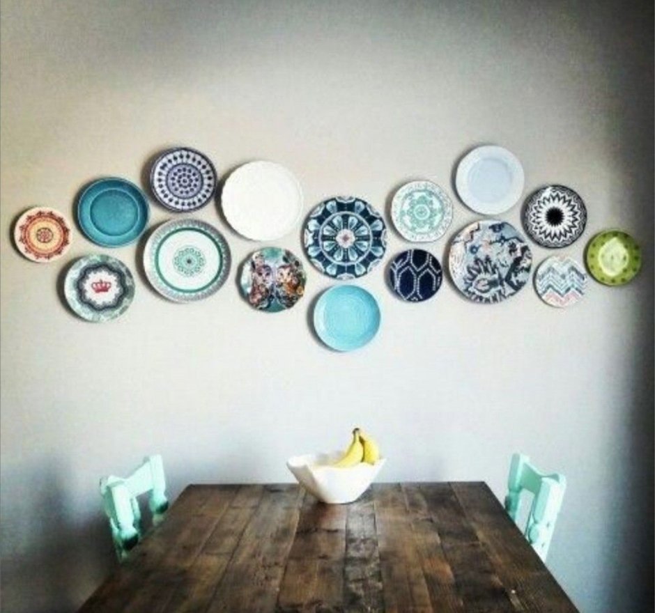 Тарелочки на стену в кухне