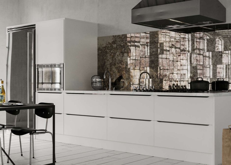 Состаренное стекло на фартук кухни