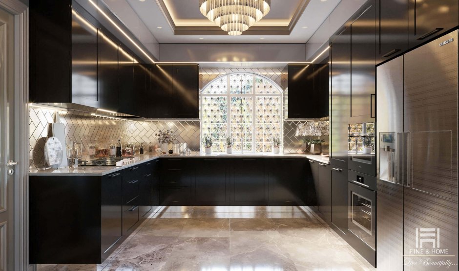 Кухонный гарнитур в стиле ар деко