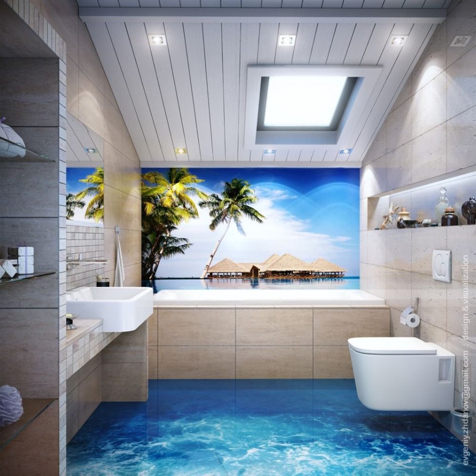 Ванная комната в стиле моря
