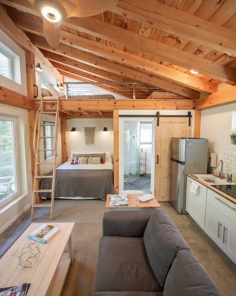 Tiny House с односкатной крышей