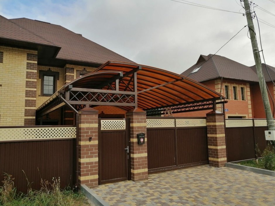 Козырек перед гаражом
