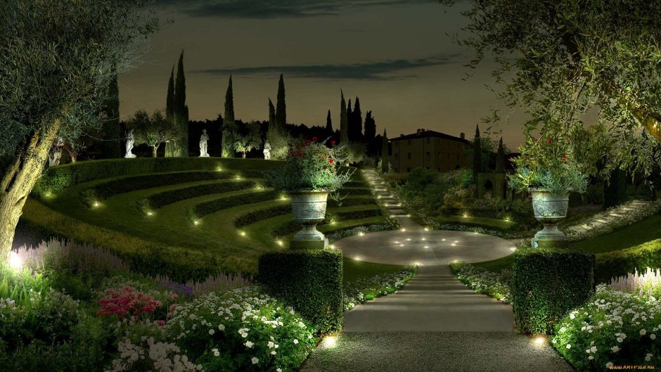Амфитеатр в ландшафтном дизайне итальянский сад