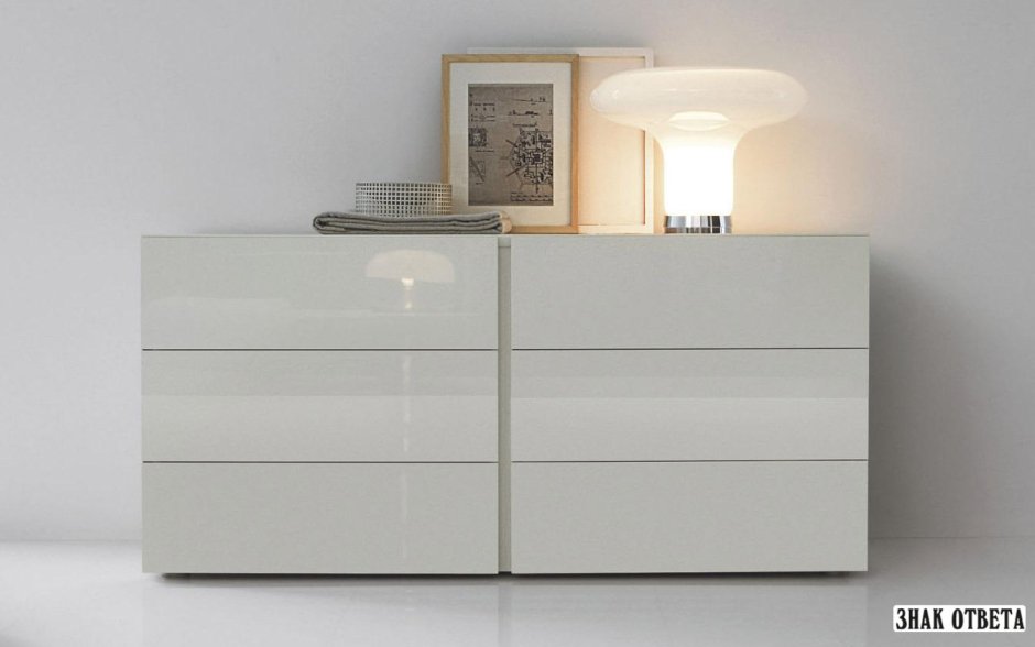 Комоды белые глянцевые современный