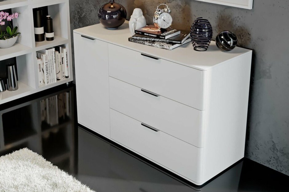 Комод Тоскана белый глянец хофф