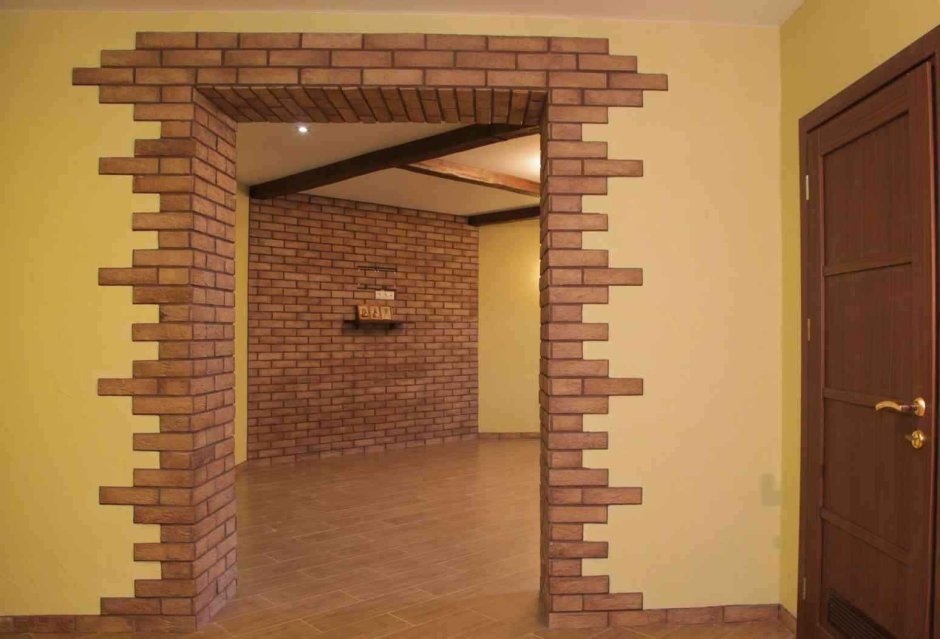Отделка кирпичиками декоративная