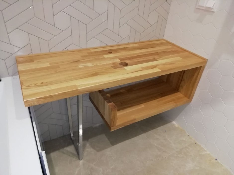 Столешница из мебельного щита ясень