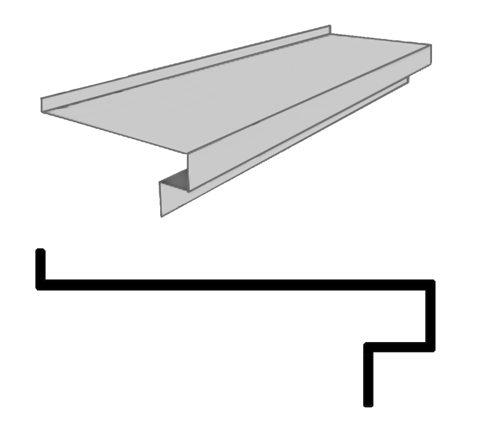 Планка откосная RAL 9003