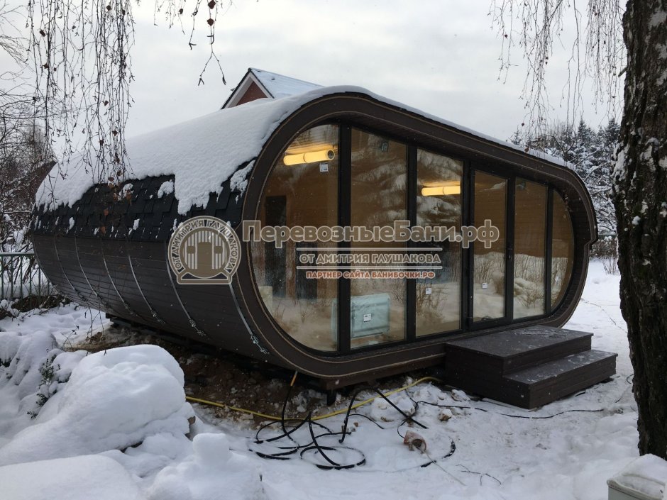 Квадро бочка с панорамным окном