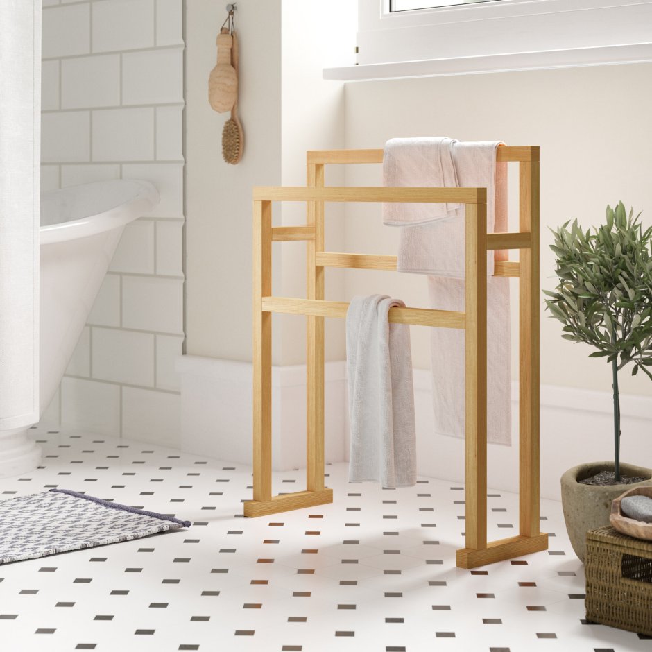 Wooden Towel Rack
