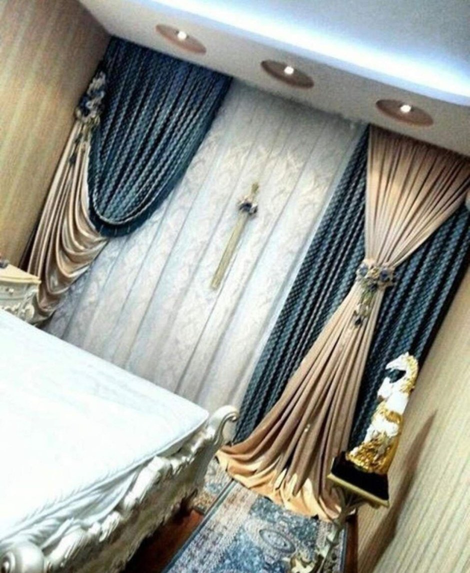 Парящие шторы двойные