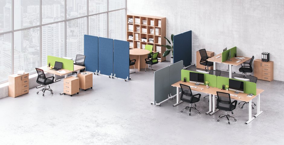 Акустические мобильные перегородки softoffice