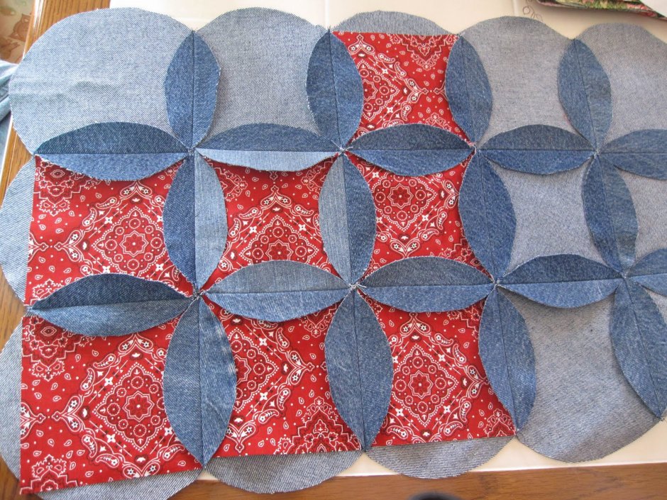 Подушка Rag Quilt Denim