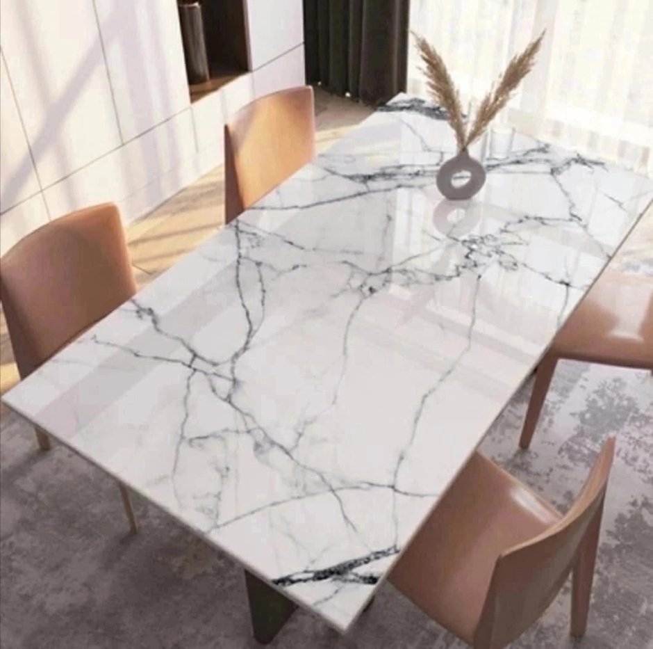 Силиконовая скатерть (гибкое-мягкое стекло) «чёрный мрамор» 60х80 см,