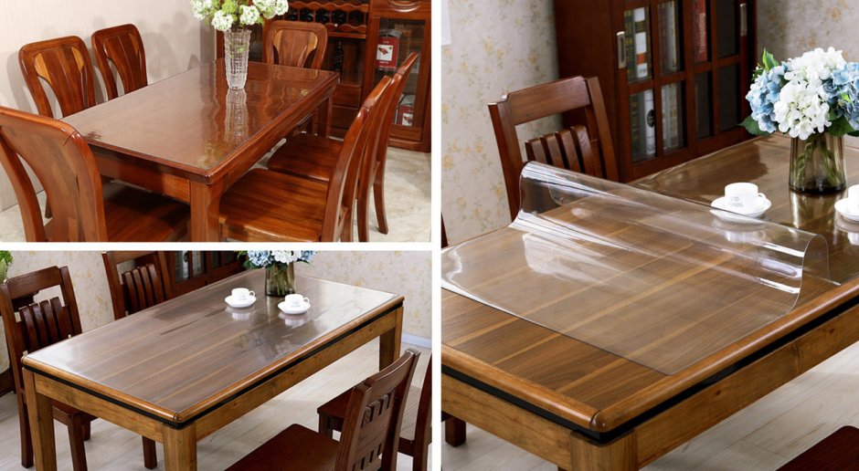 Прозрачная скатерть "мягкое стекло 3в1"