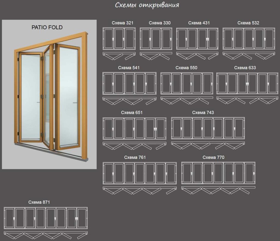 Patio Fold гармошка ПВХ
