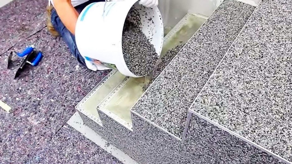 Мраморная крошка для ступеней