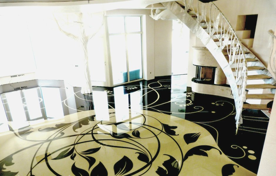 Наливной пол в частном доме