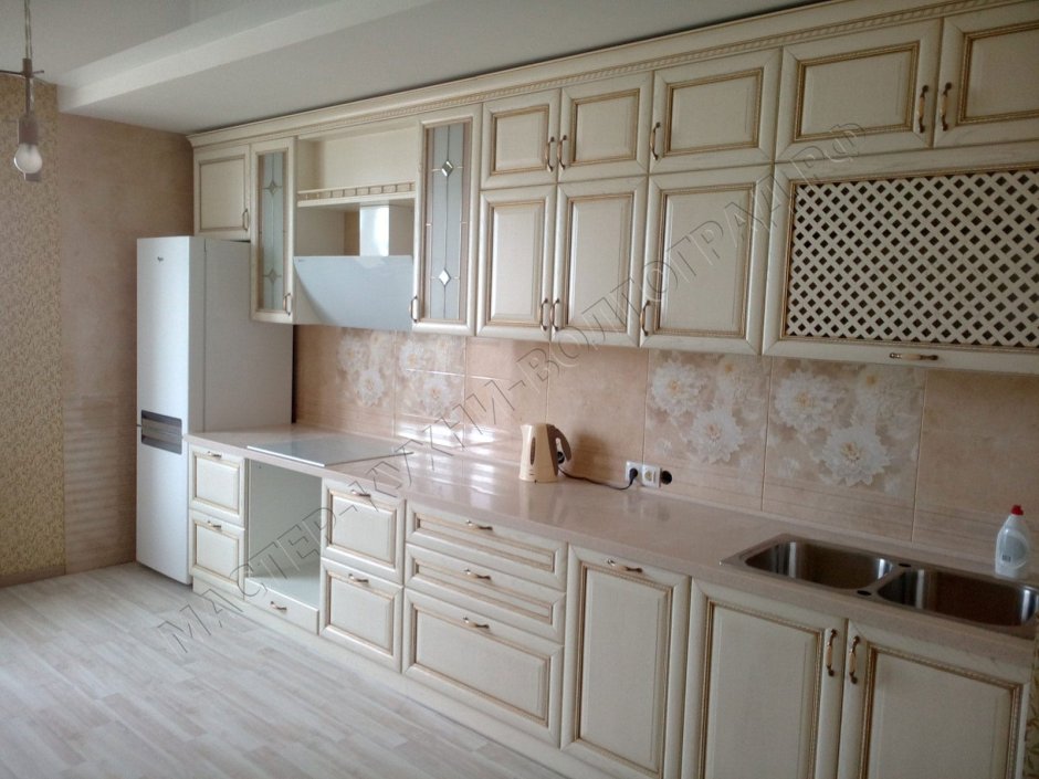 Кухня патина из ясень золотой 43405