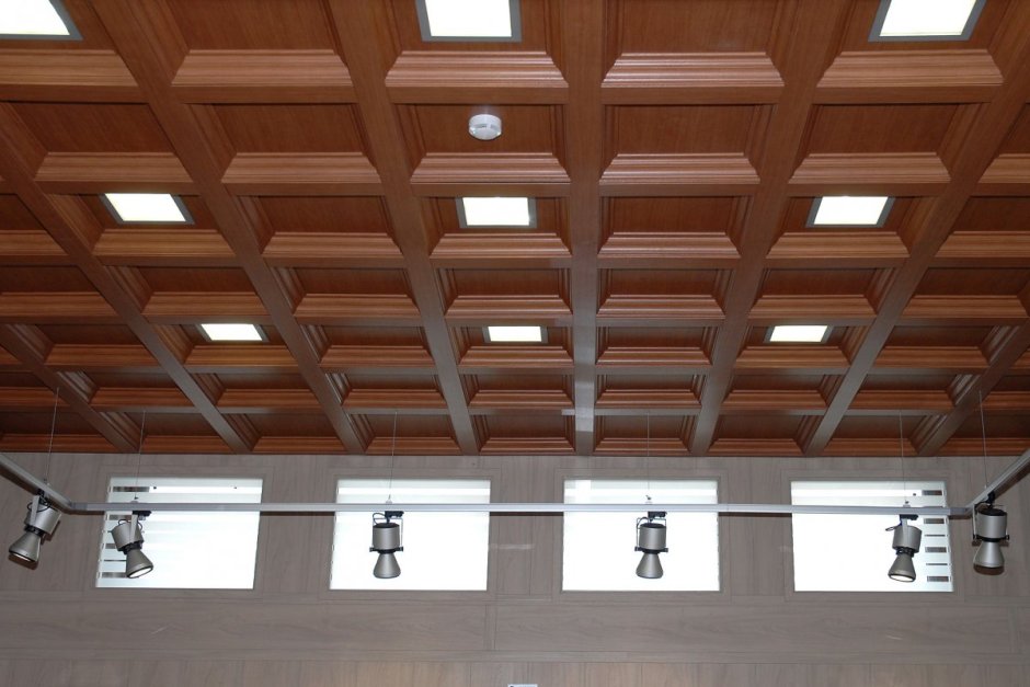 Деревянные ячейки потолок