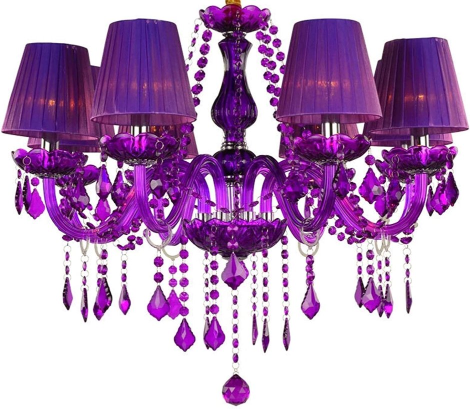 Бра сиреневые Luxury Purple Chandelier Crystal Chandeliers Abajur without lampshade