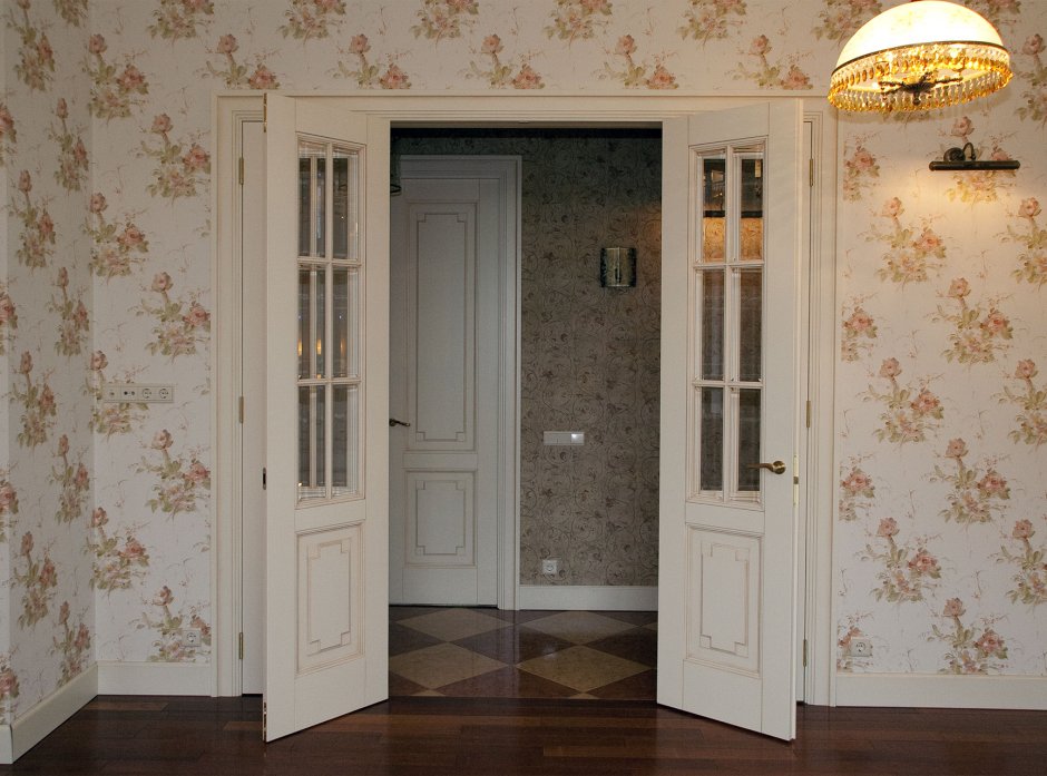 Двери межкомнатные двустворчатые в стиле Прованс