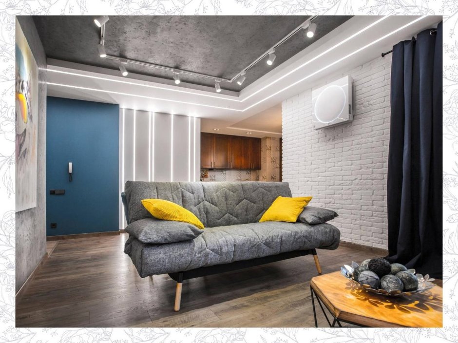 Натяжной потолок лофт