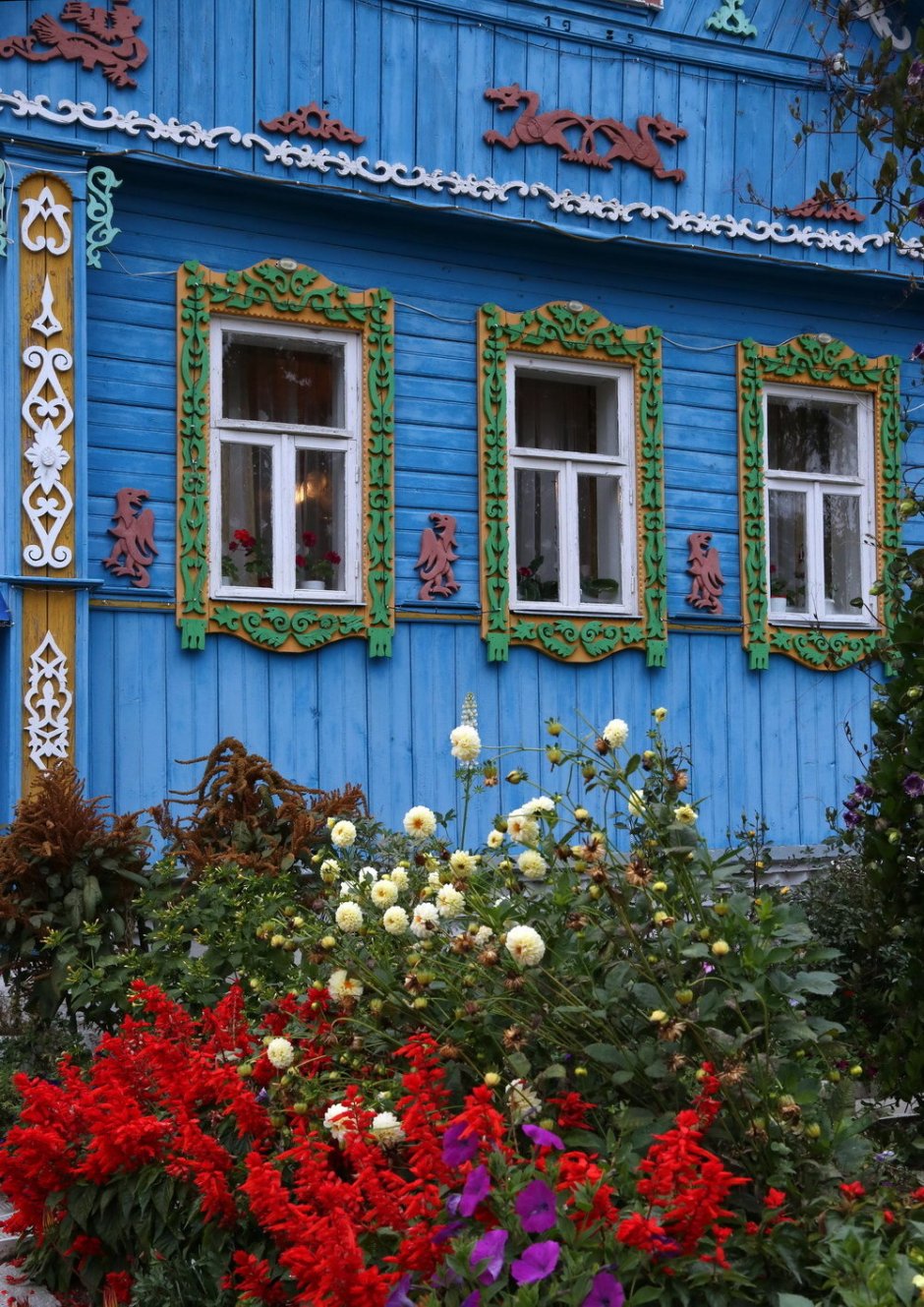 Палисадник в России в деревне