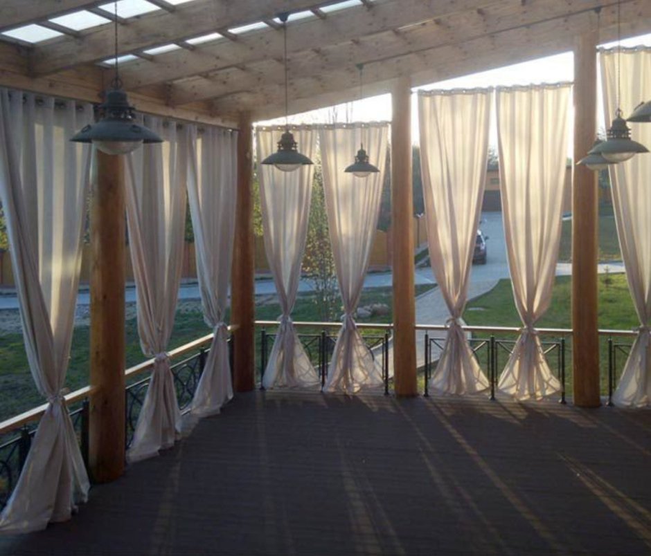 Занавески на веранду