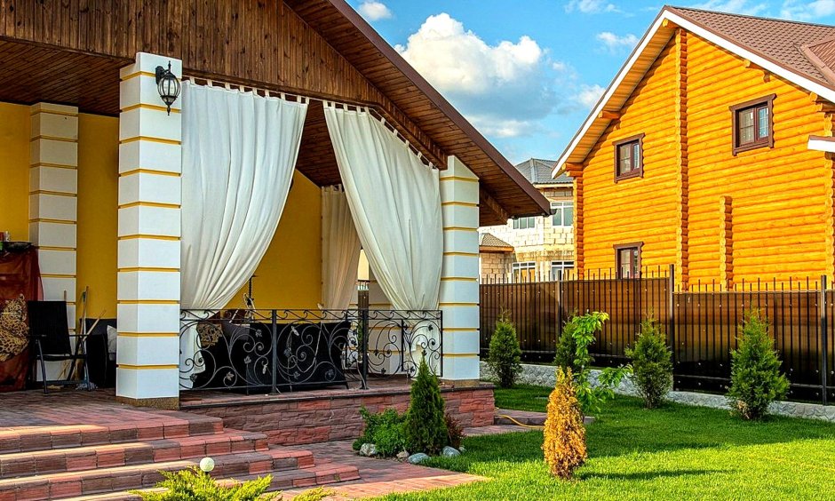 Шторы для навеса на улице