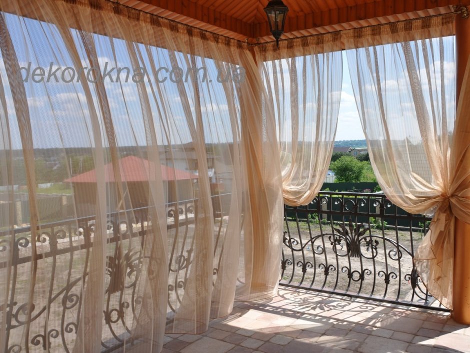 Тюль в беседку